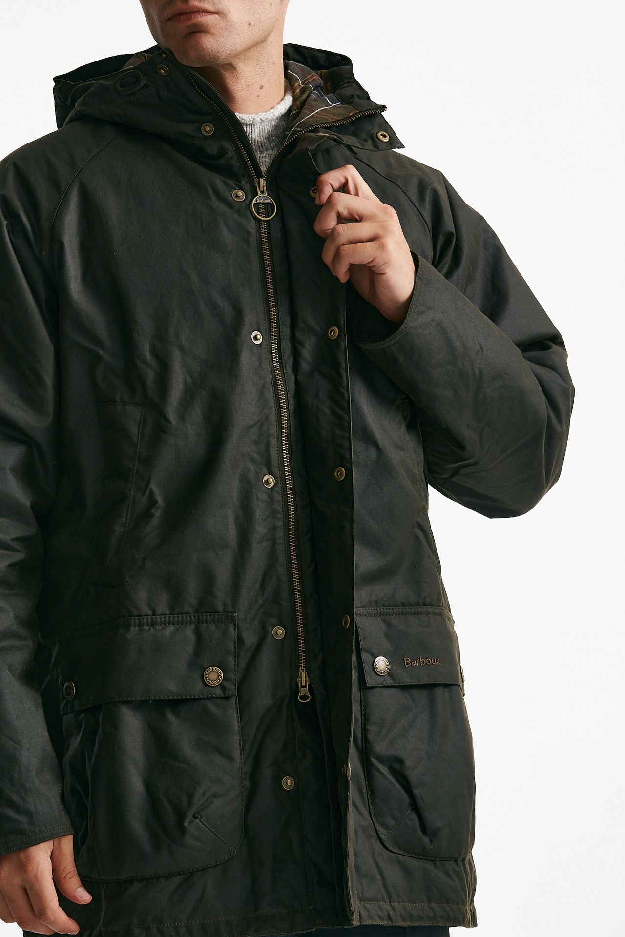 Parka BEDALE WAX PARKA in cotone cerato verde uomo Barbour - 6