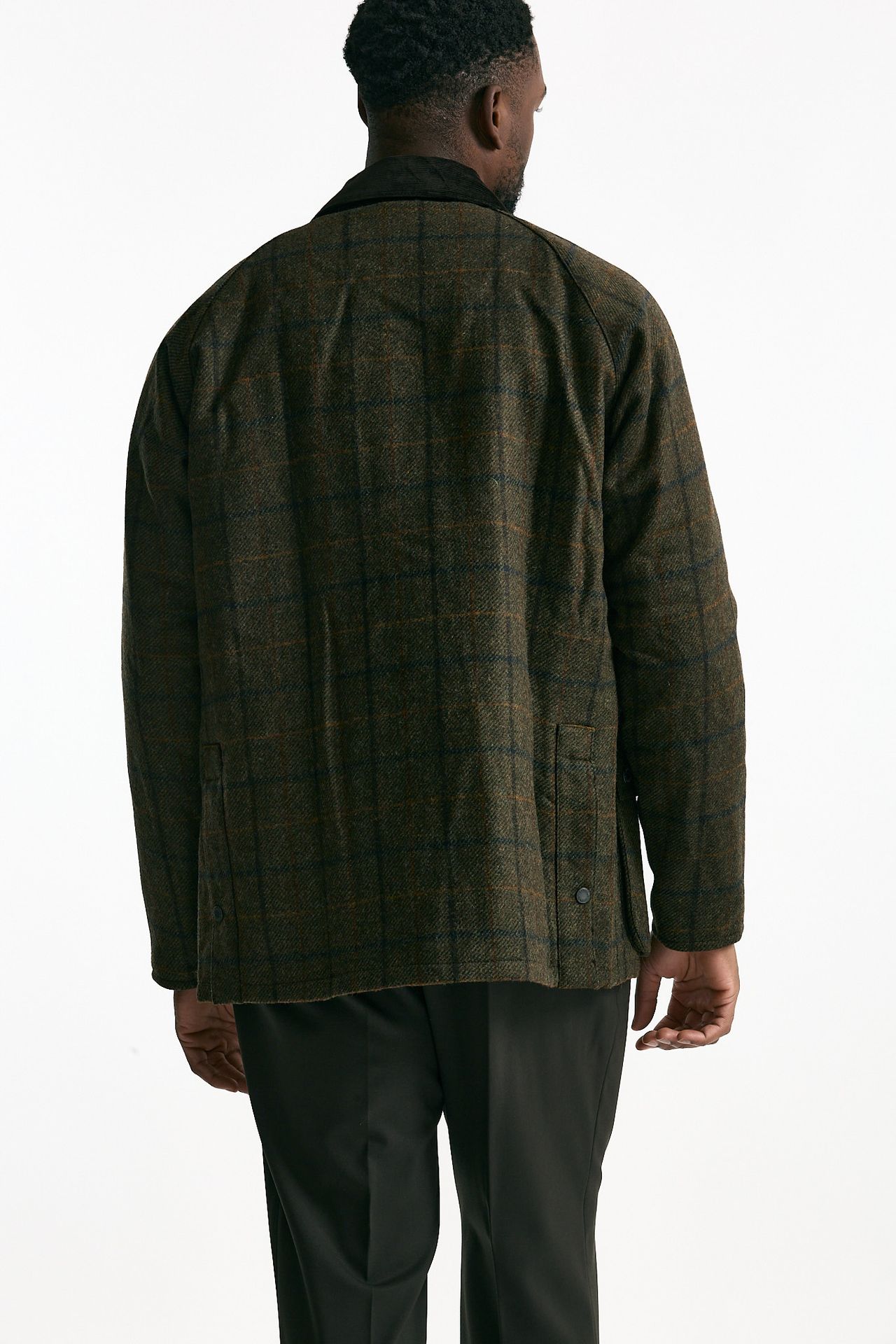 Giacca CHECK WOOL JACKET brown/verde uomo Barbour - 3