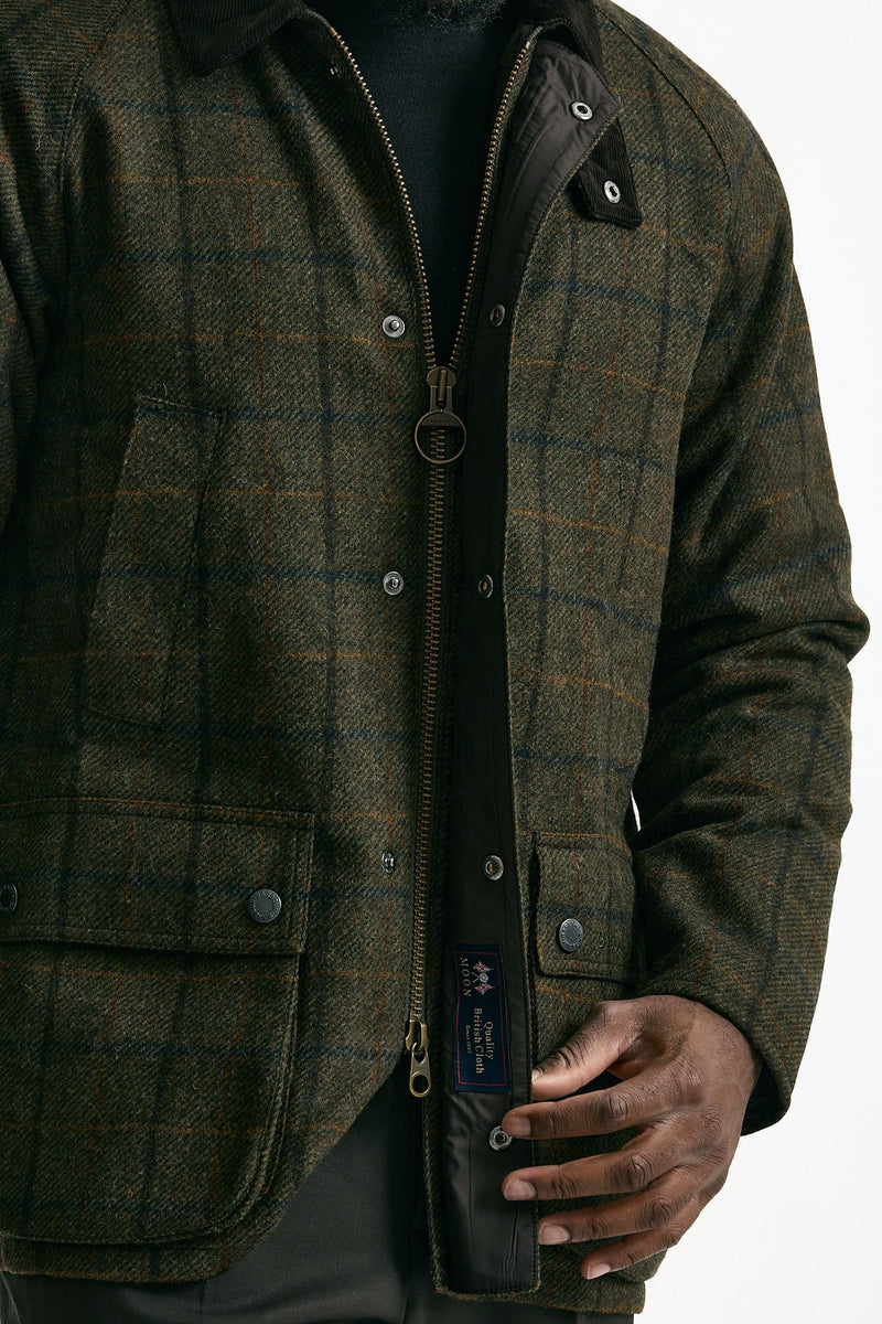 Giacca CHECK WOOL JACKET brown/verde uomo Barbour - 6