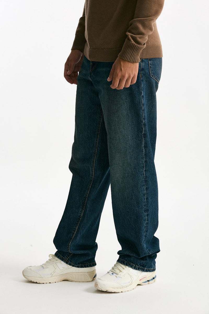 Jeans lavaggio scuro stone washed uomo Covert - 4