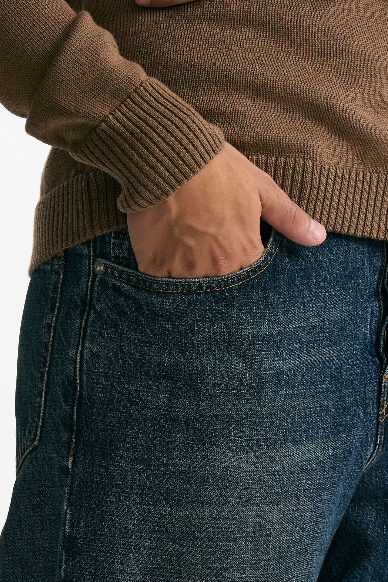 Jeans lavaggio scuro stone washed uomo Covert - 5