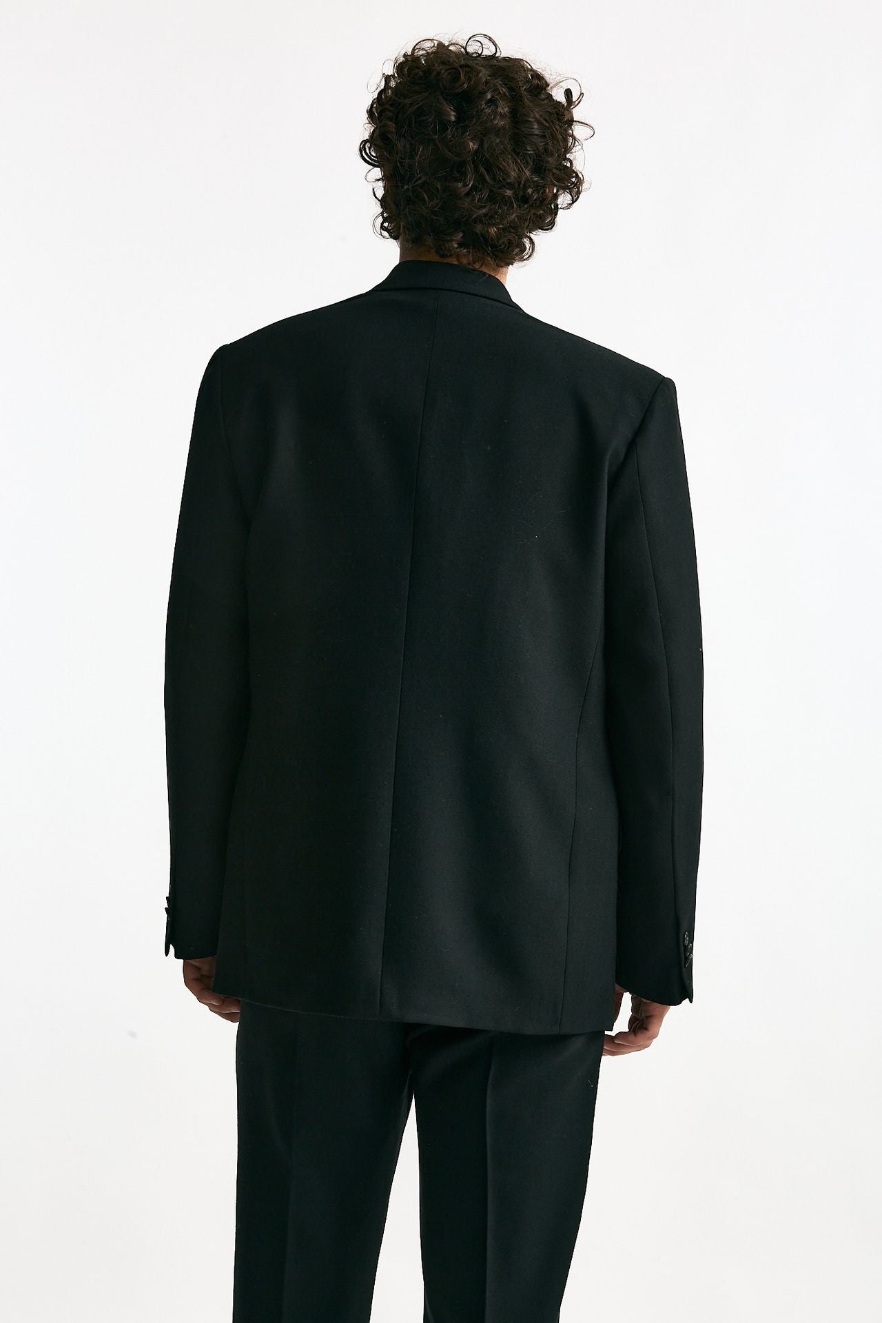 Giacca doppiopetto in lana nero uomo Covert - 4