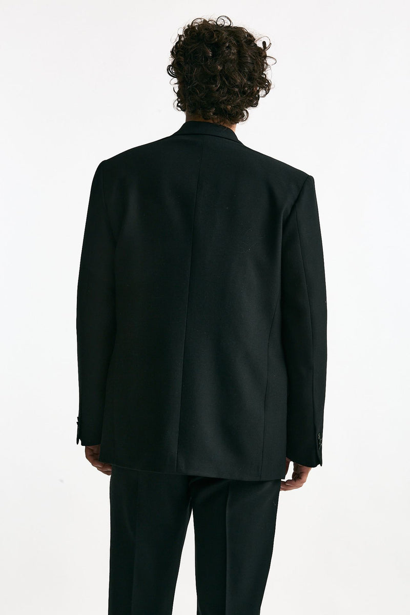 Giacca doppiopetto in lana nero uomo Covert - 4