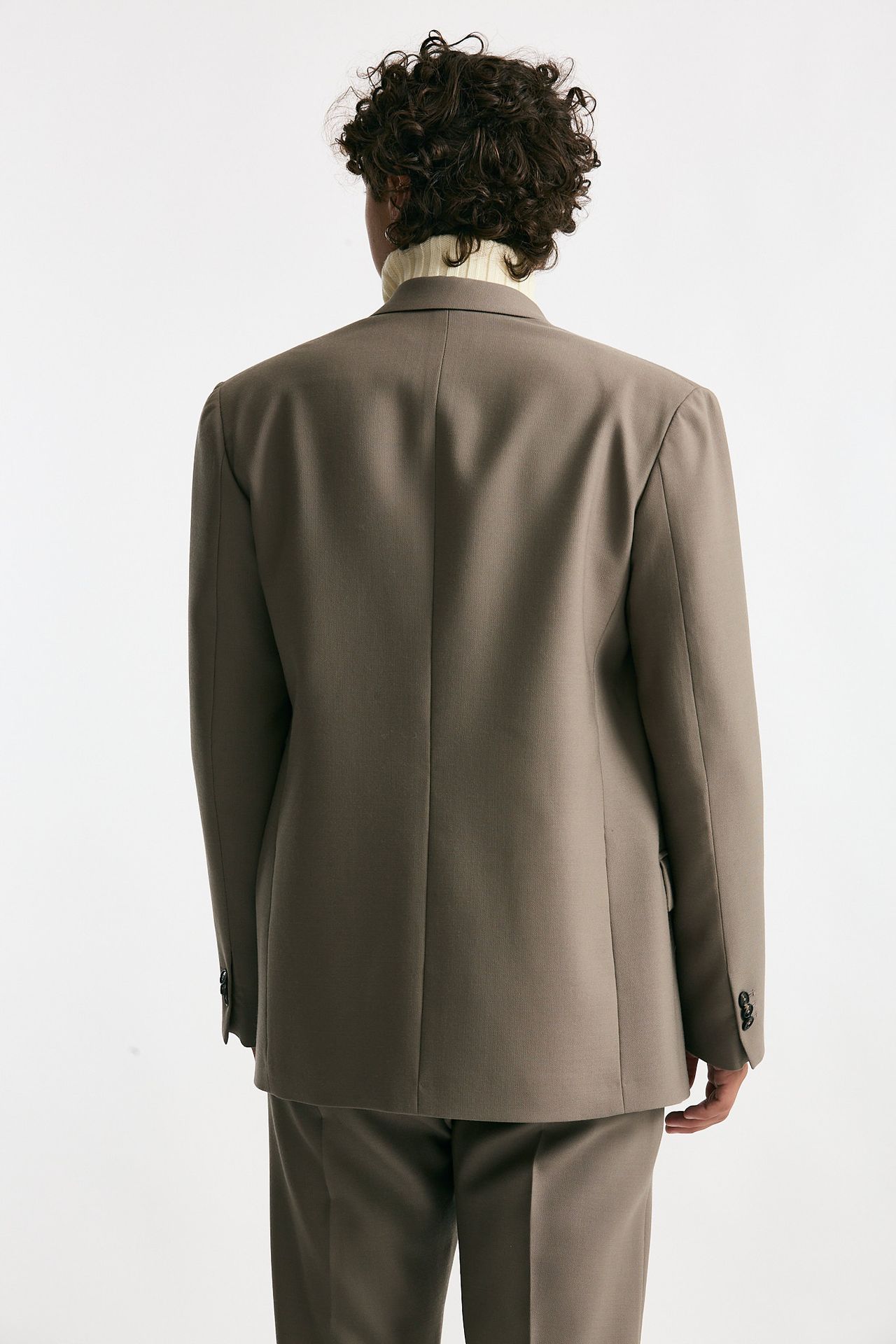 Giacca doppiopetto in lana beige uomo Covert - 4