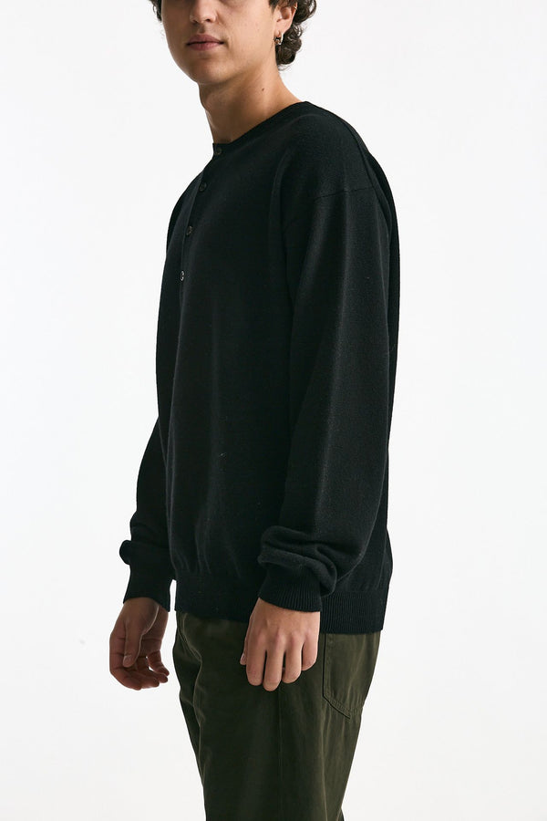 Maglia in lana cashmere e seta nero uomo Covert