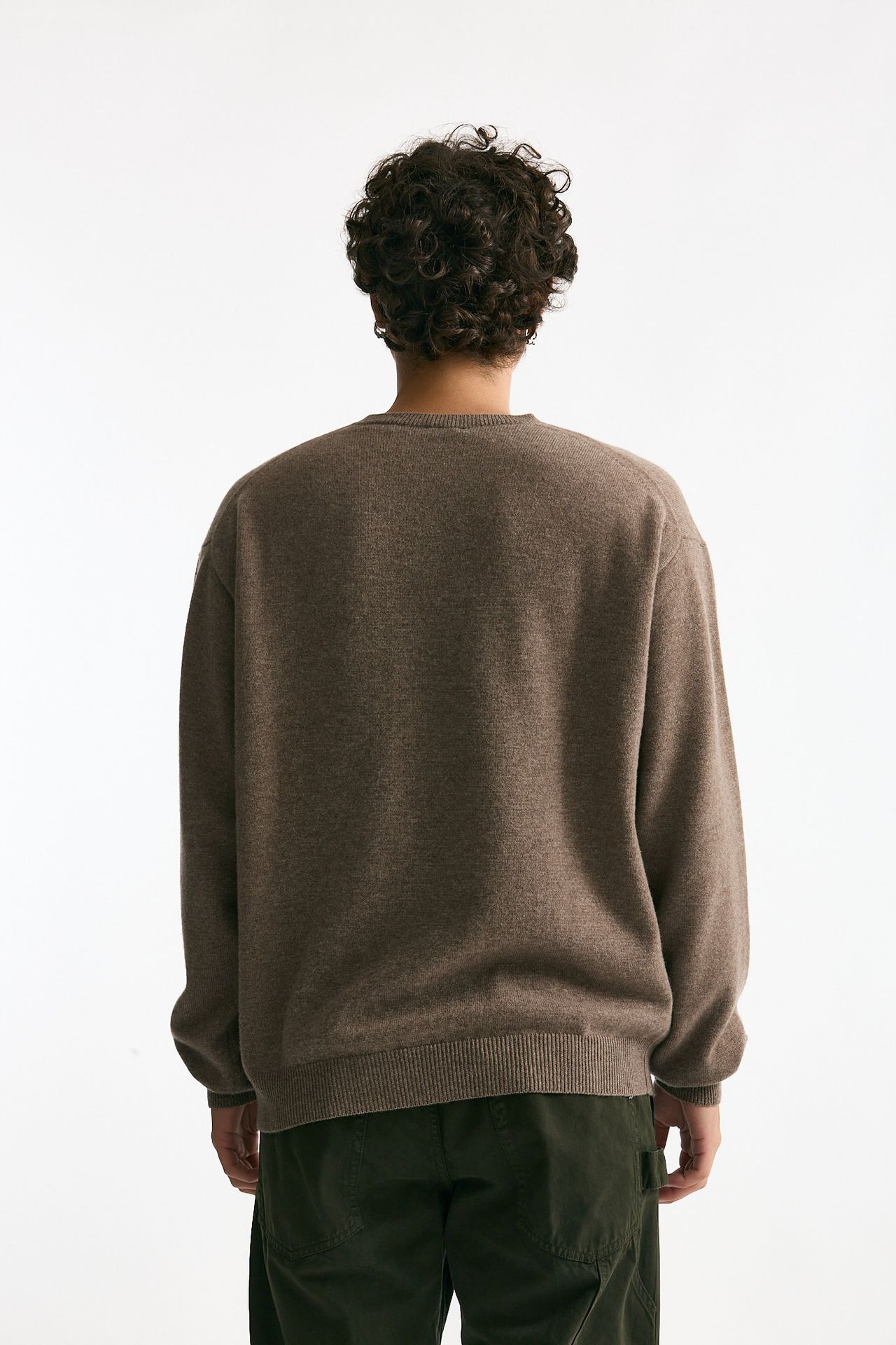 Maglia in lana cashmere e seta tortora uomo Covert - 3