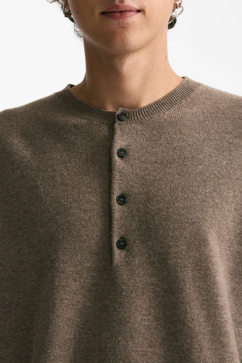 Maglia in lana cashmere e seta tortora uomo Covert - 5