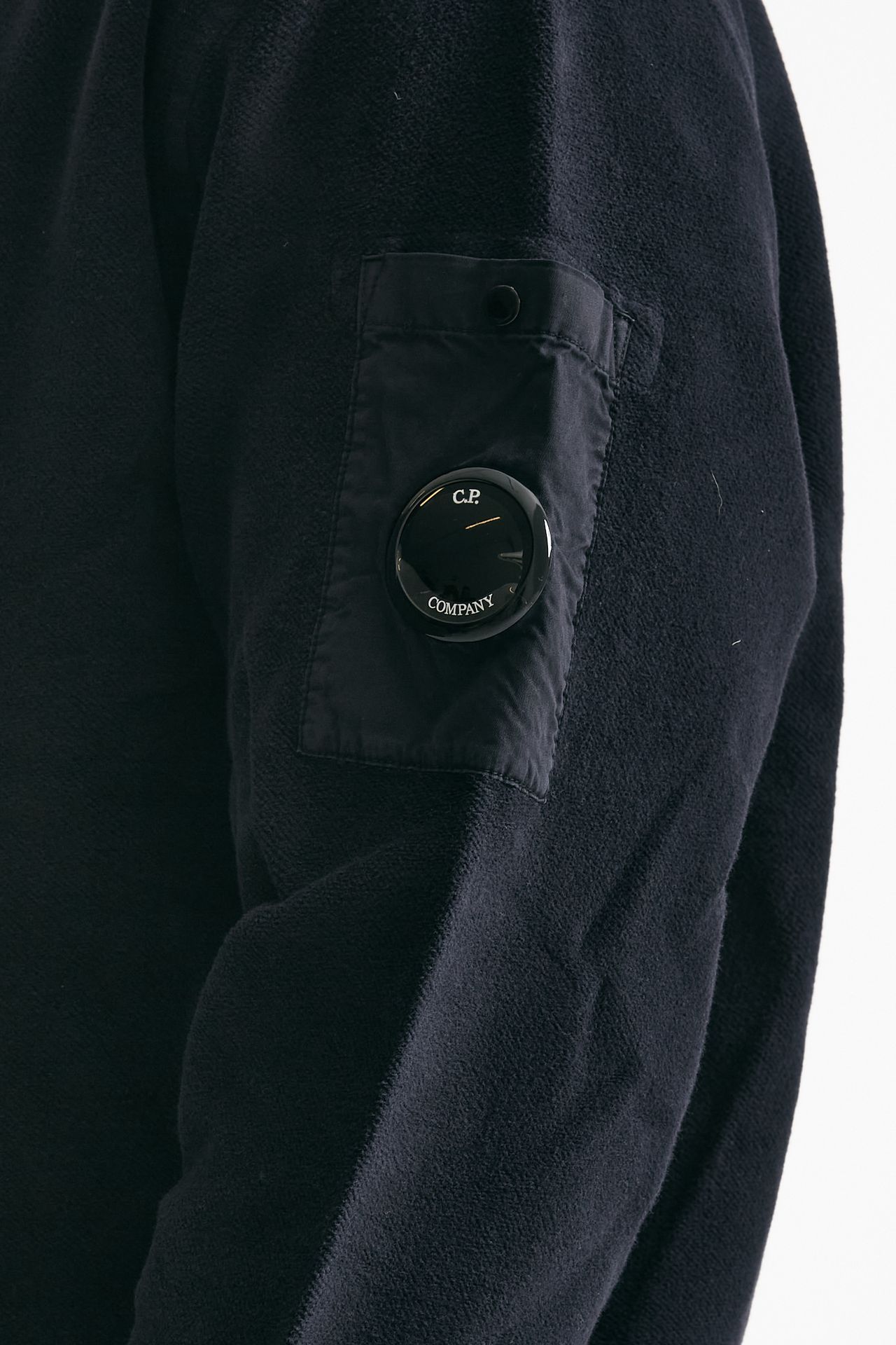 felpa diagonal fleece in cotone blu uomo C.p. company - 5