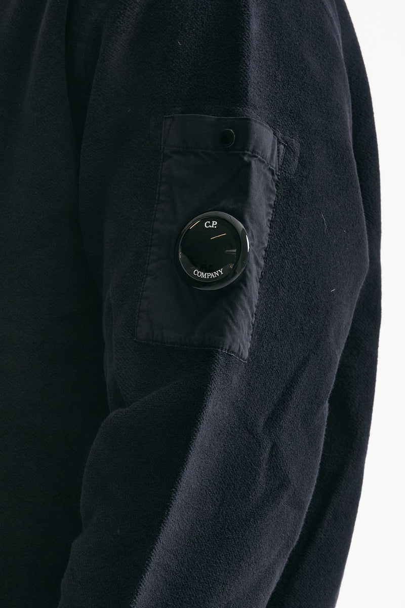 felpa diagonal fleece in cotone blu uomo C.p. company - 5