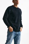 maglia crew neck chenille in ciniglia blu uomo C.p. company - 4