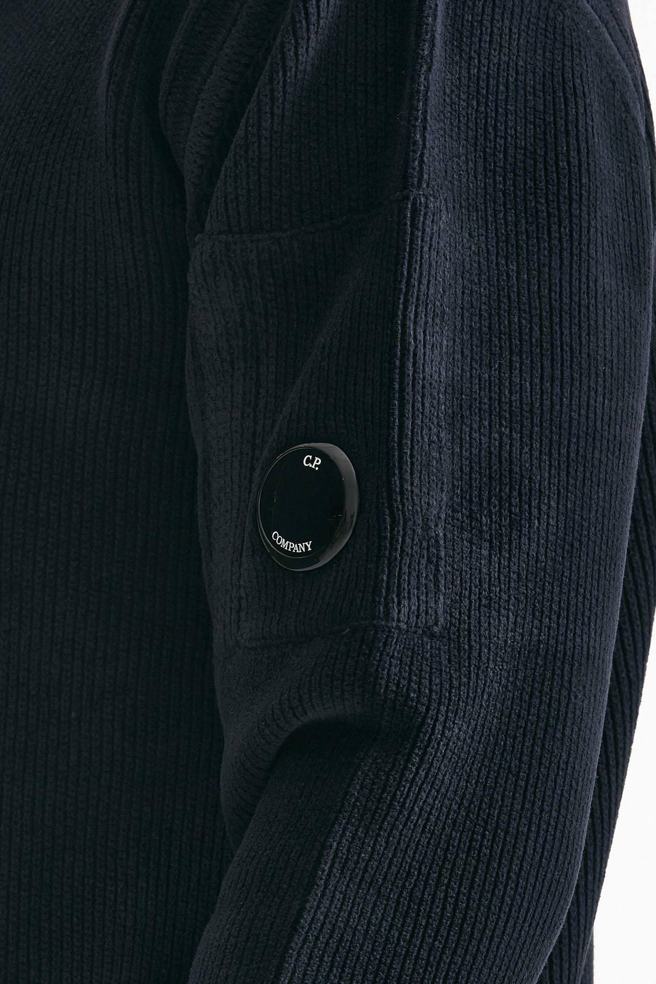 maglia crew neck chenille in ciniglia blu uomo C.p. company - 5