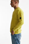 maglia crew neck chenille in ciniglia giallo uomo C.p. company - 3