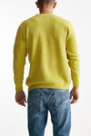 maglia crew neck chenille in ciniglia giallo uomo C.p. company - 4