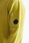 maglia crew neck chenille in ciniglia giallo uomo C.p. company - 5