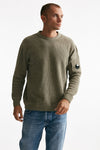 maglia crew neck chenille in ciniglia tortora uomo C.p. company - 2