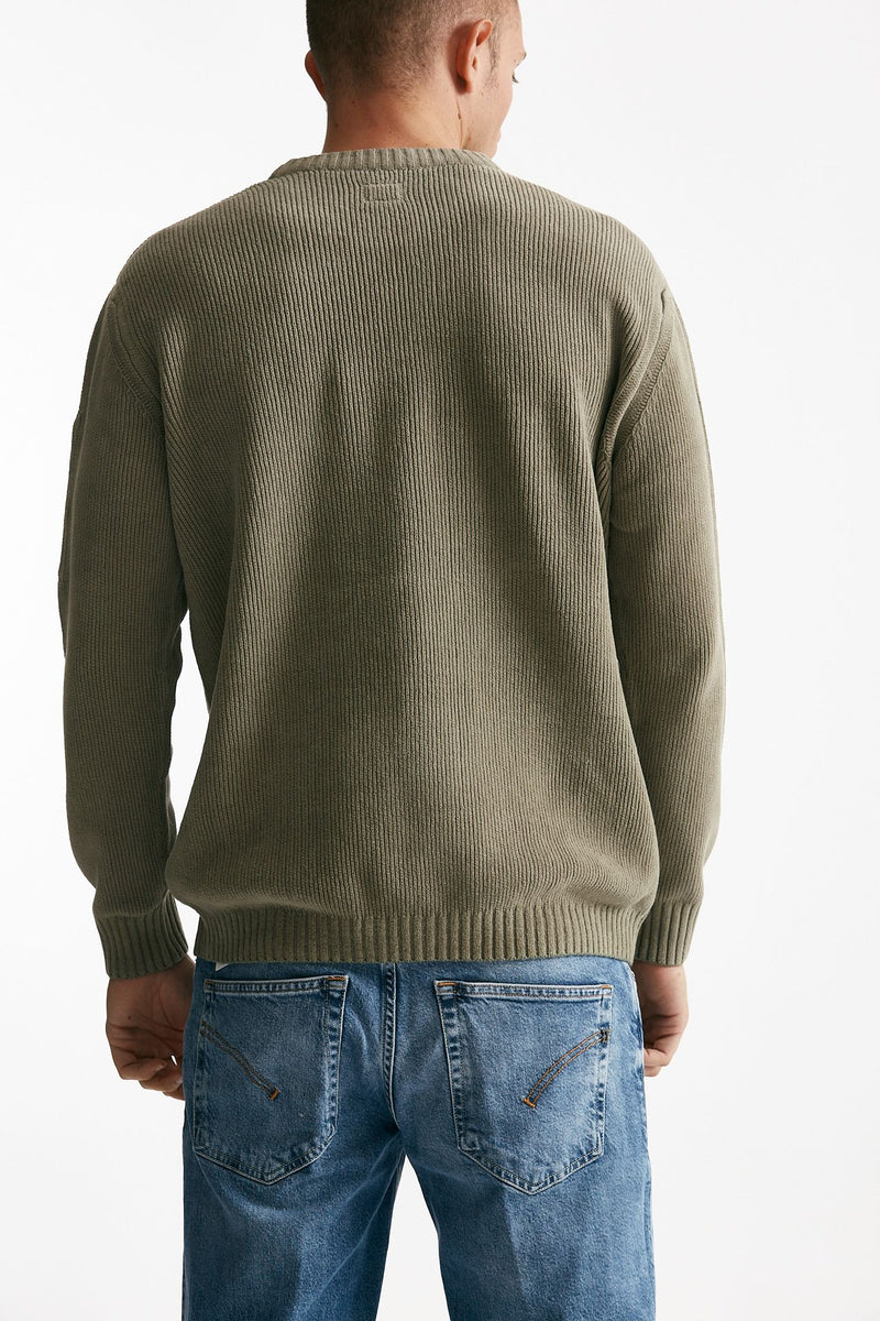 maglia crew neck chenille in ciniglia tortora uomo C.p. company - 3