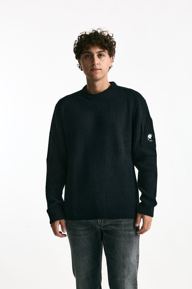 Maglia in lana e poliammide nero uomo C.p. company - 1