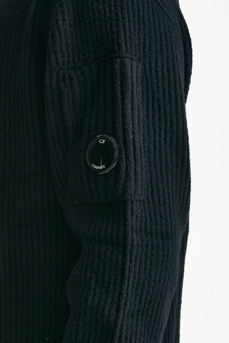 Maglia in lana e poliammide nero uomo C.p. company - 5