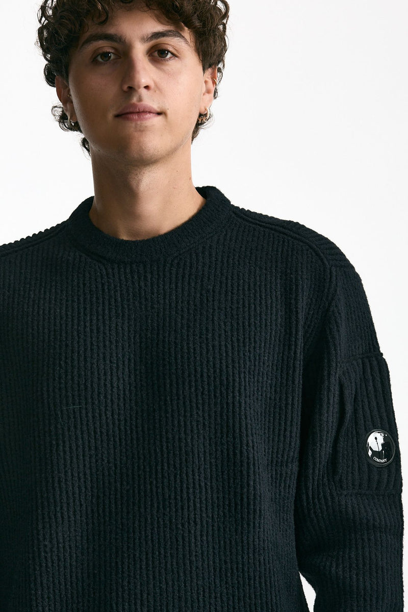 Maglia in lana e poliammide nero uomo C.p. company - 6