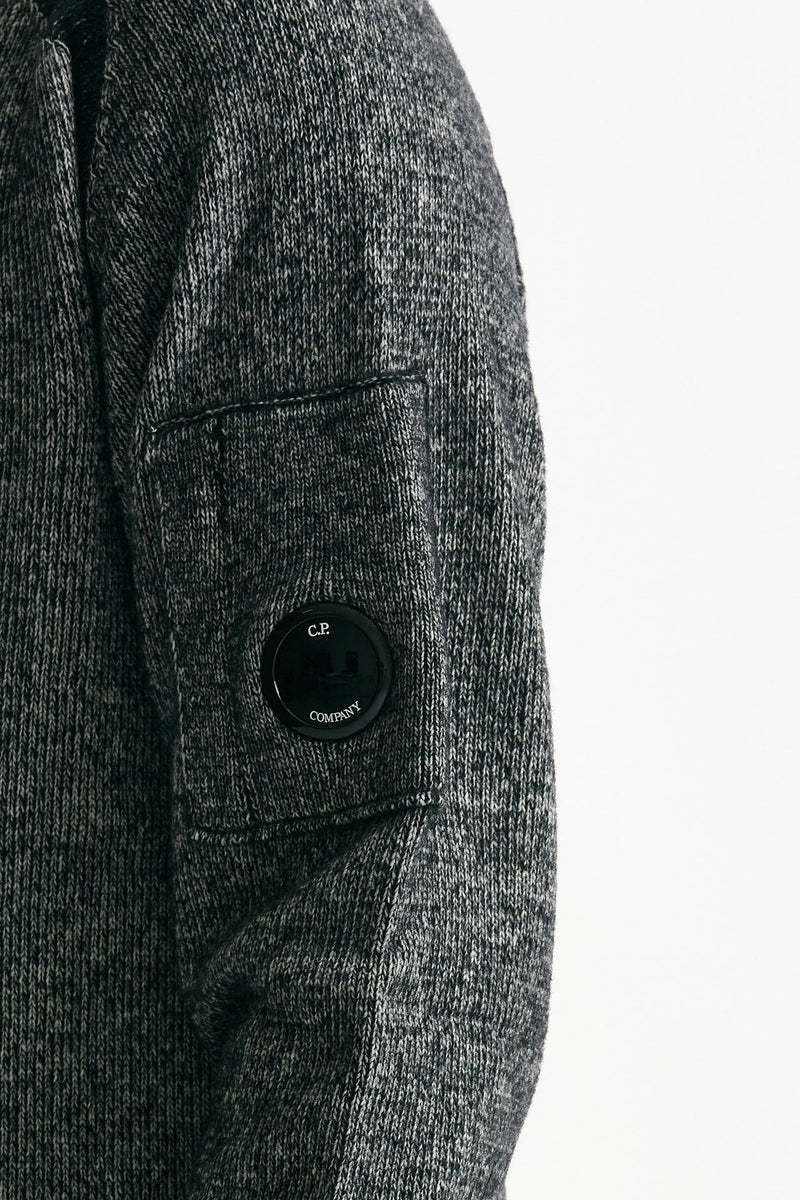 Maglia in misto lana melange grigio e nero uomo C.p. company - 5