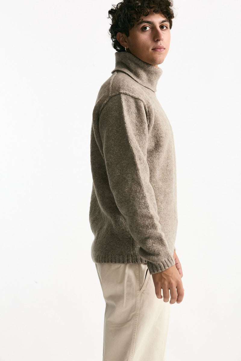 Dolcevita in lana e poliammide stretch bouclè beige uomo C.p. company - 2