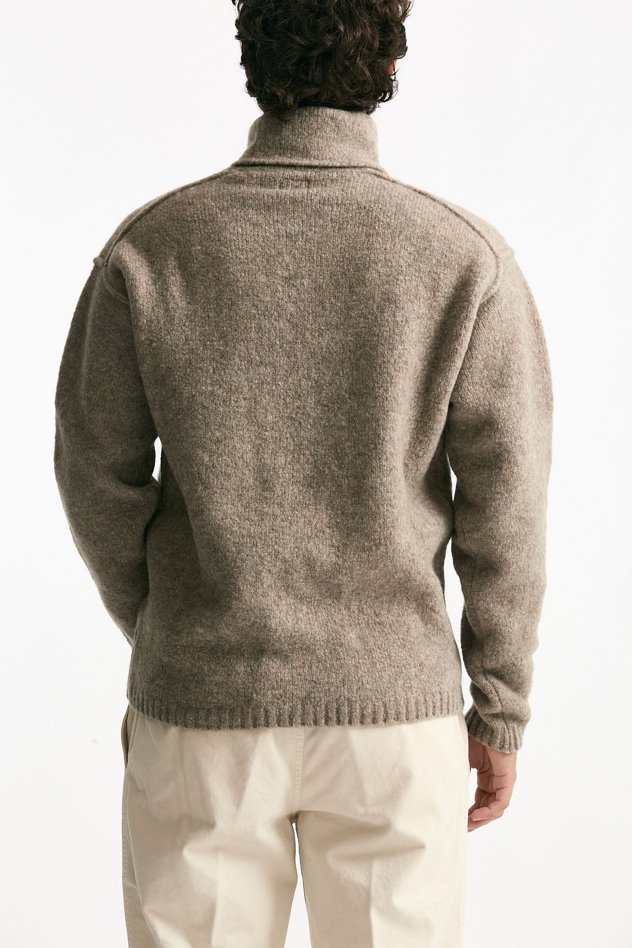 Dolcevita in lana e poliammide stretch bouclè beige uomo C.p. company - 3