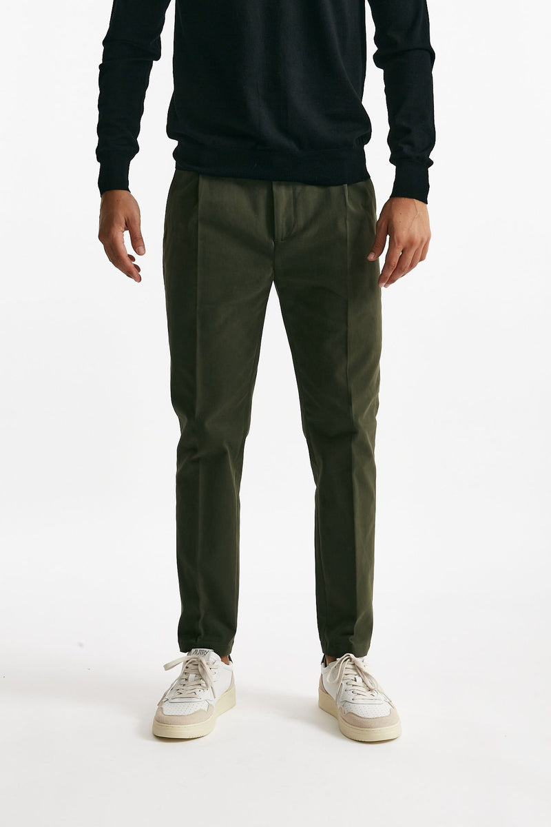 pantalone stretch prince pence verde militare uomo Department five - 1