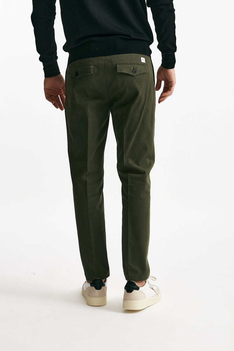 pantalone stretch prince pence verde militare uomo Department five - 3