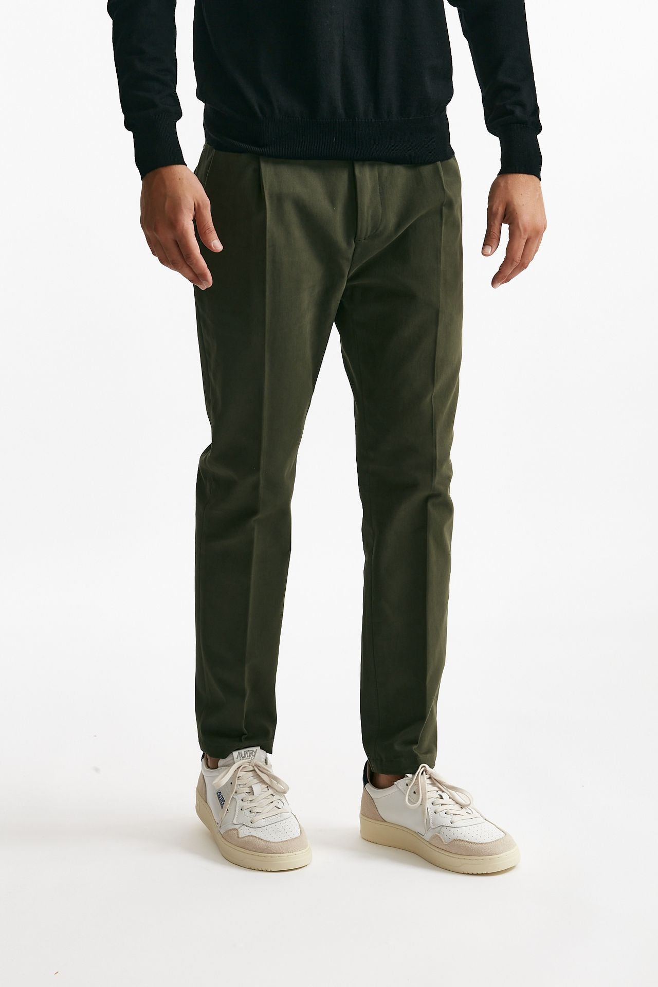 pantalone stretch prince pence verde militare uomo Department five - 4