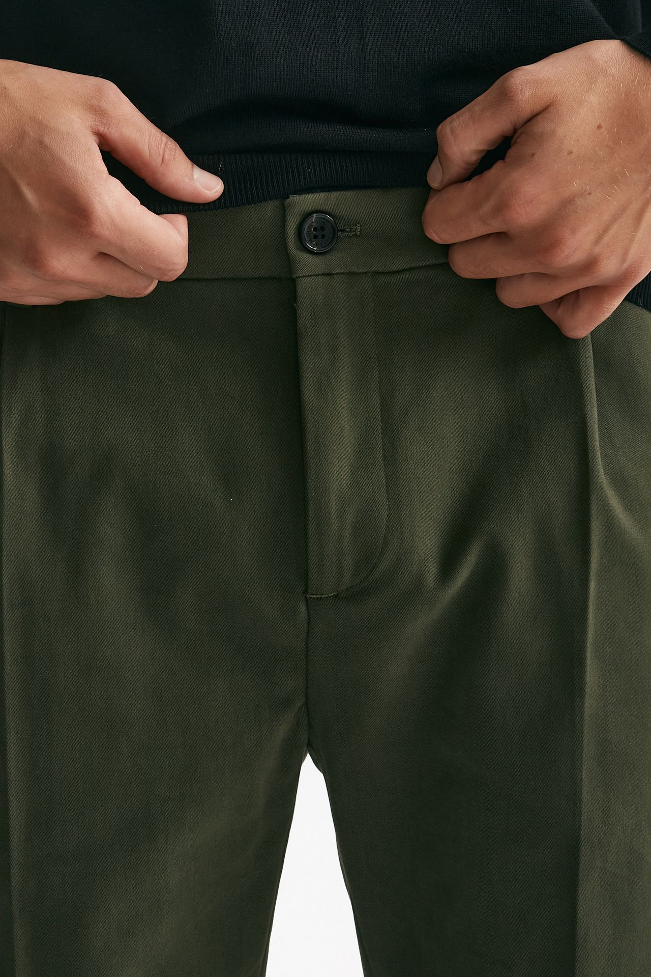 pantalone stretch prince pence verde militare uomo Department five - 5