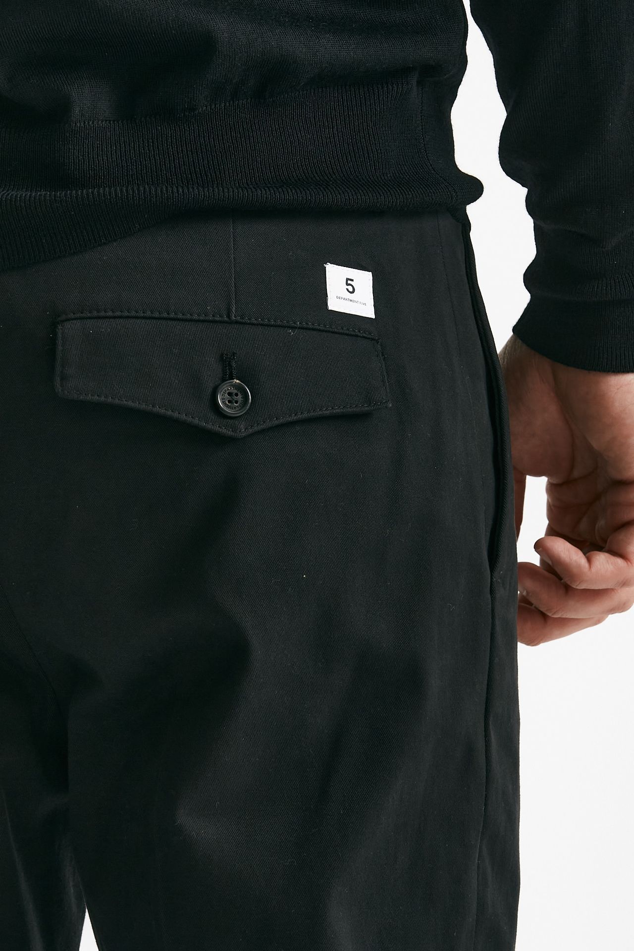 pantalone prince pence in cotone nero uomo Department five - 7