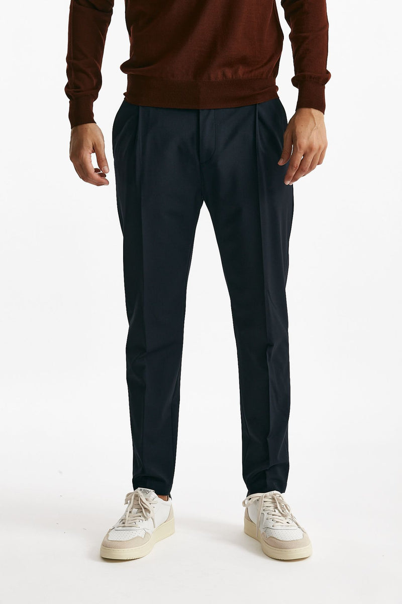 Pantalone PRINCE pence in lana blu uomo Department five - 2