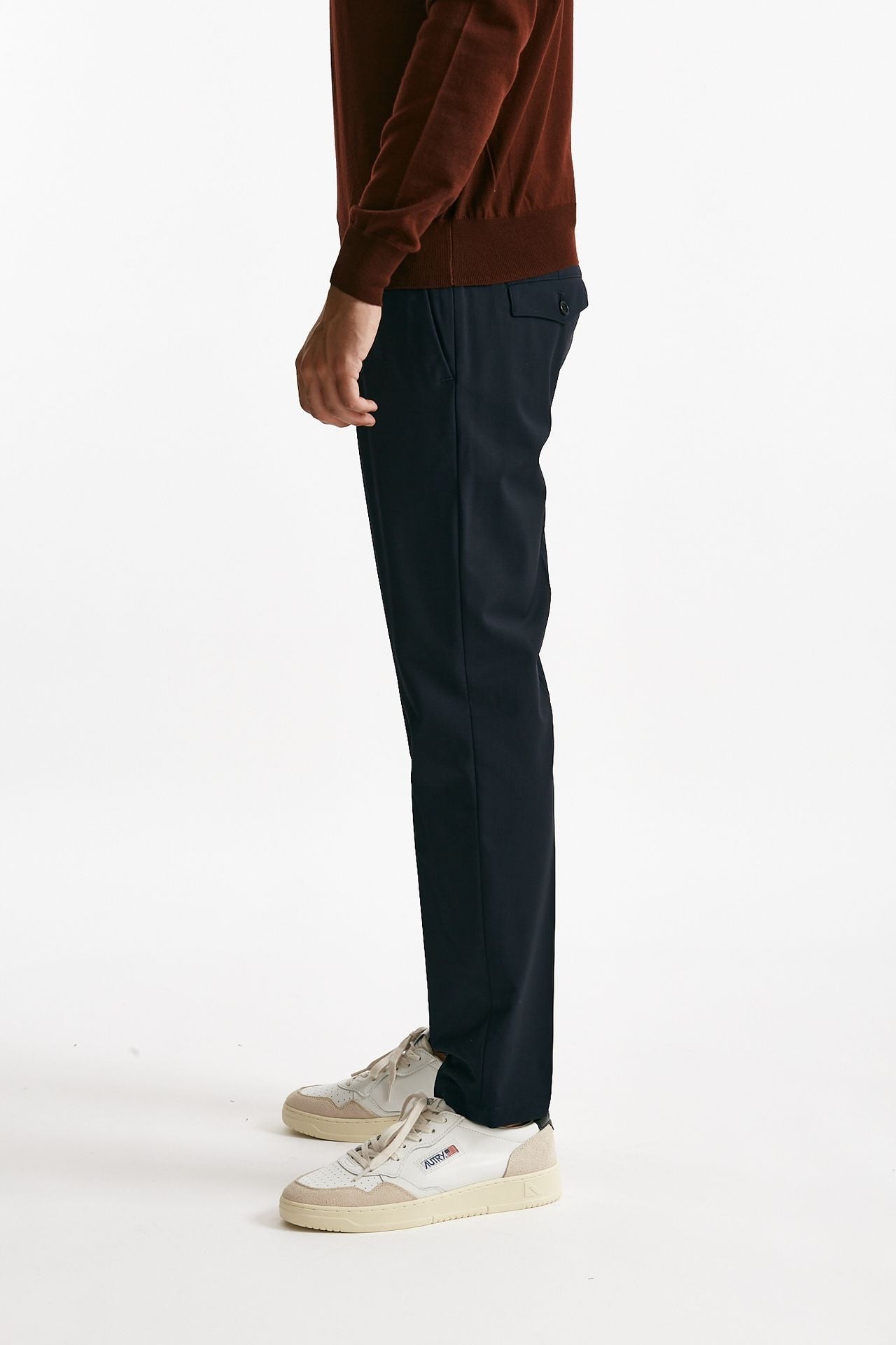Pantalone PRINCE pence in lana blu uomo Department five - 3