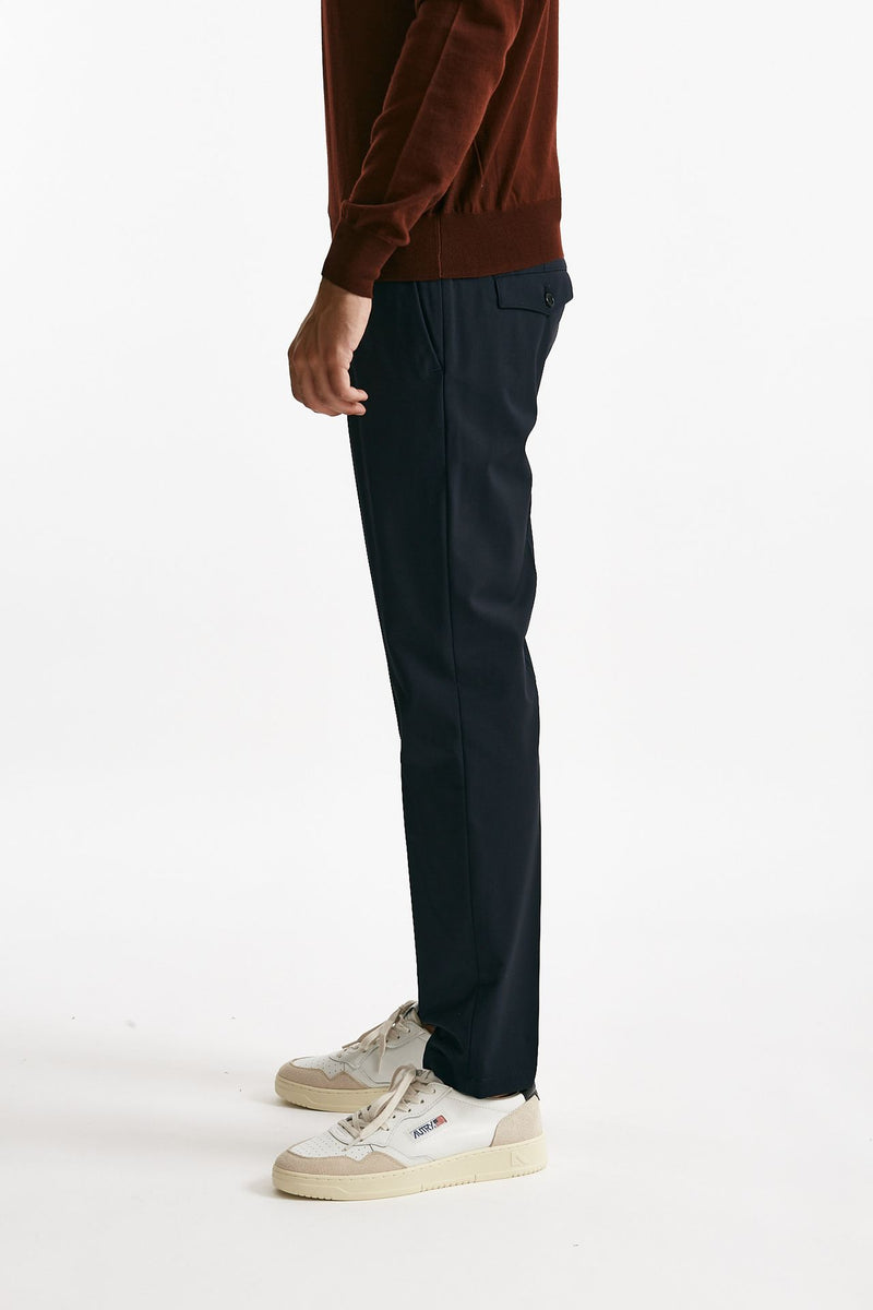 Pantalone PRINCE pence in lana blu uomo Department five - 3