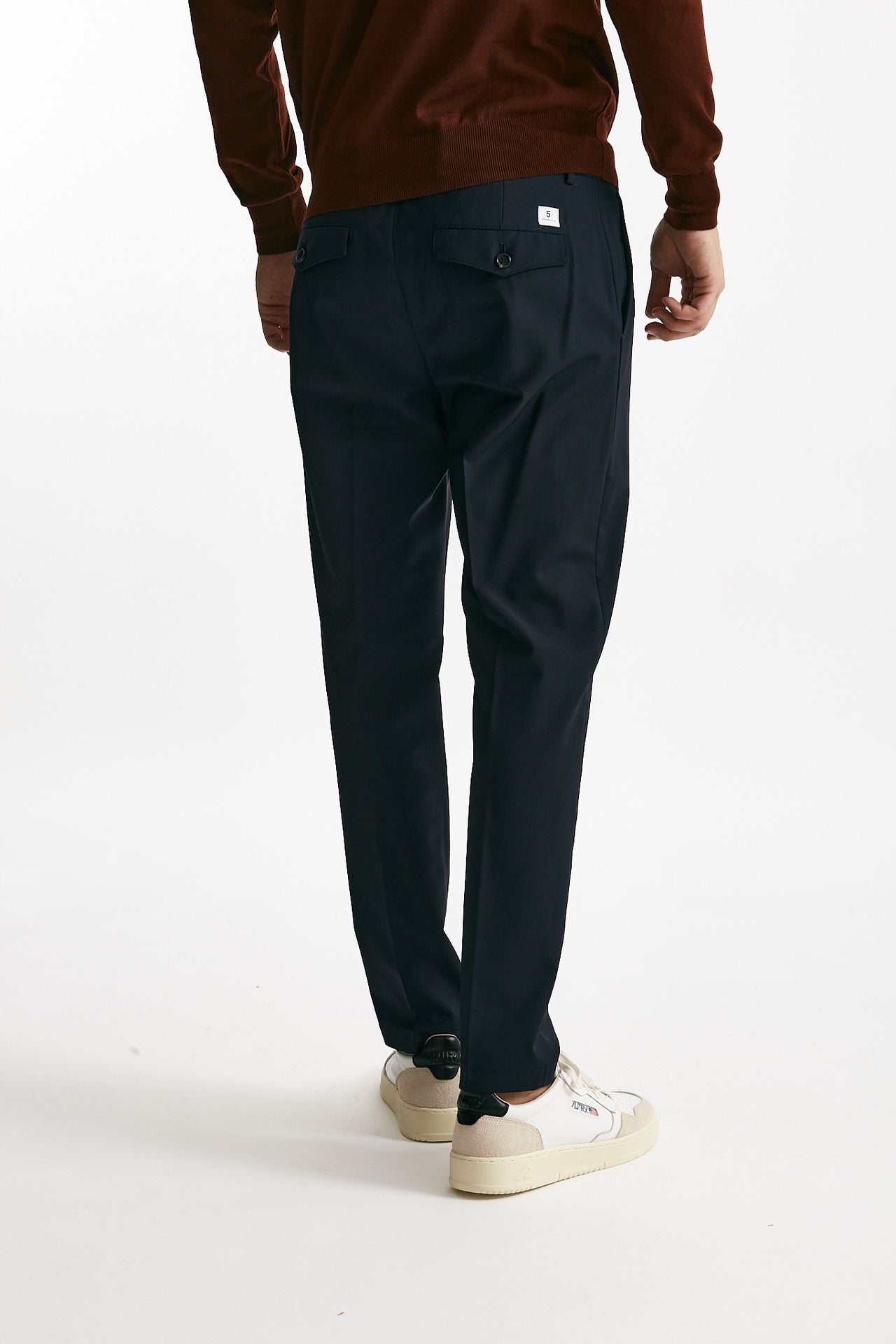 Pantalone PRINCE pence in lana blu uomo Department five - 4