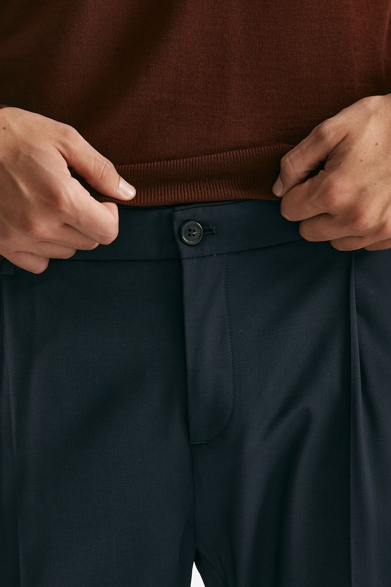 Pantalone PRINCE pence in lana blu uomo Department five - 5