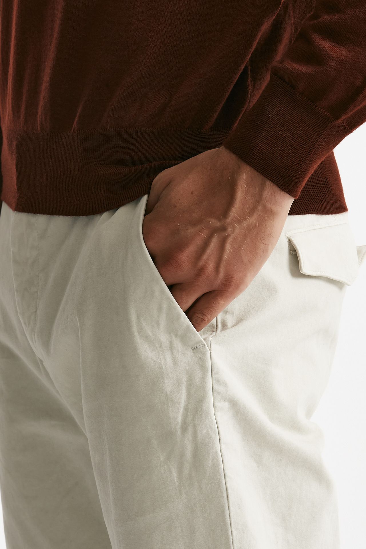 Pantalone PRINCE in fustagno ghiaccio uomo Department five - 6