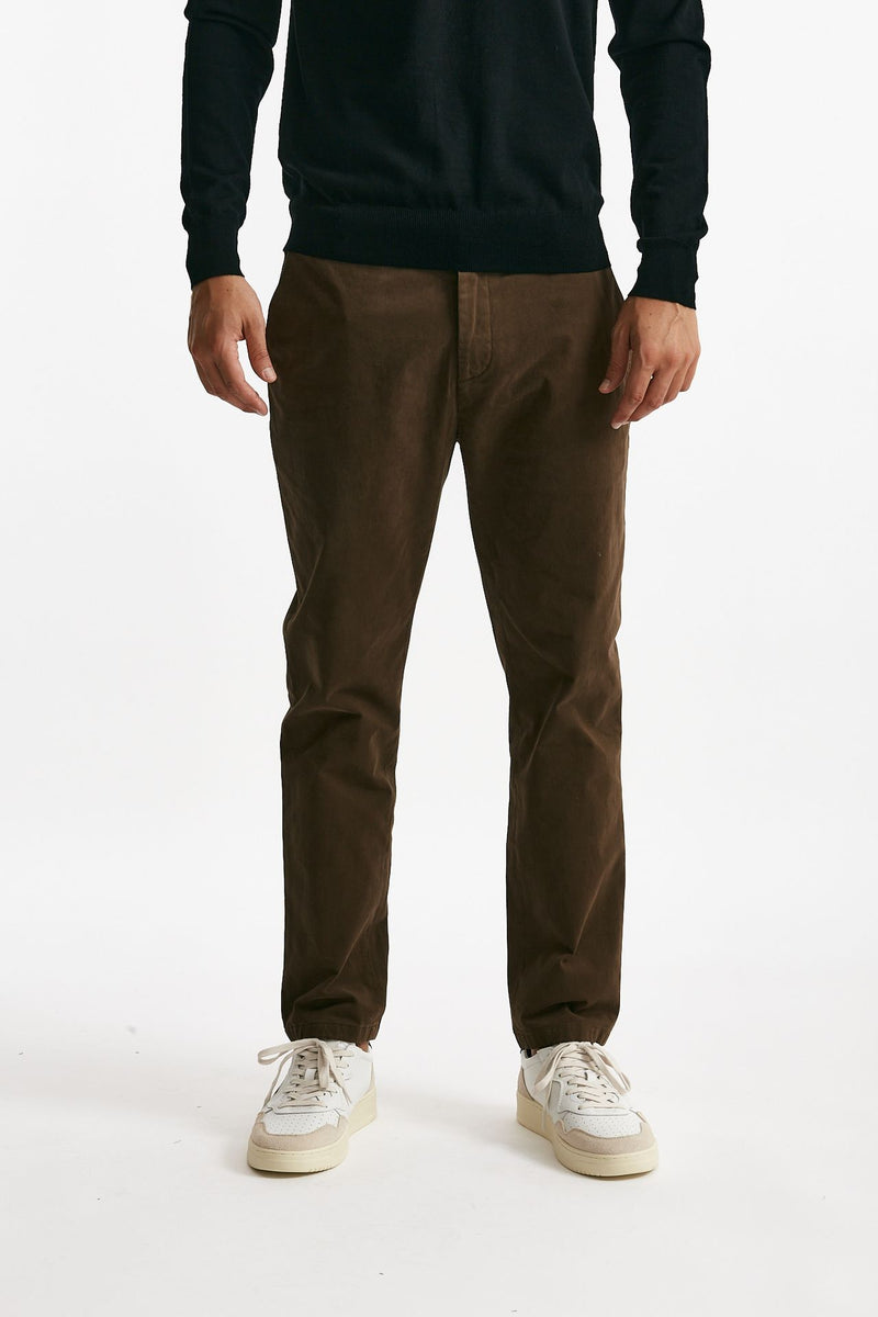 Pantalone PRINCE in fustagno marrone uomo Department five - 2