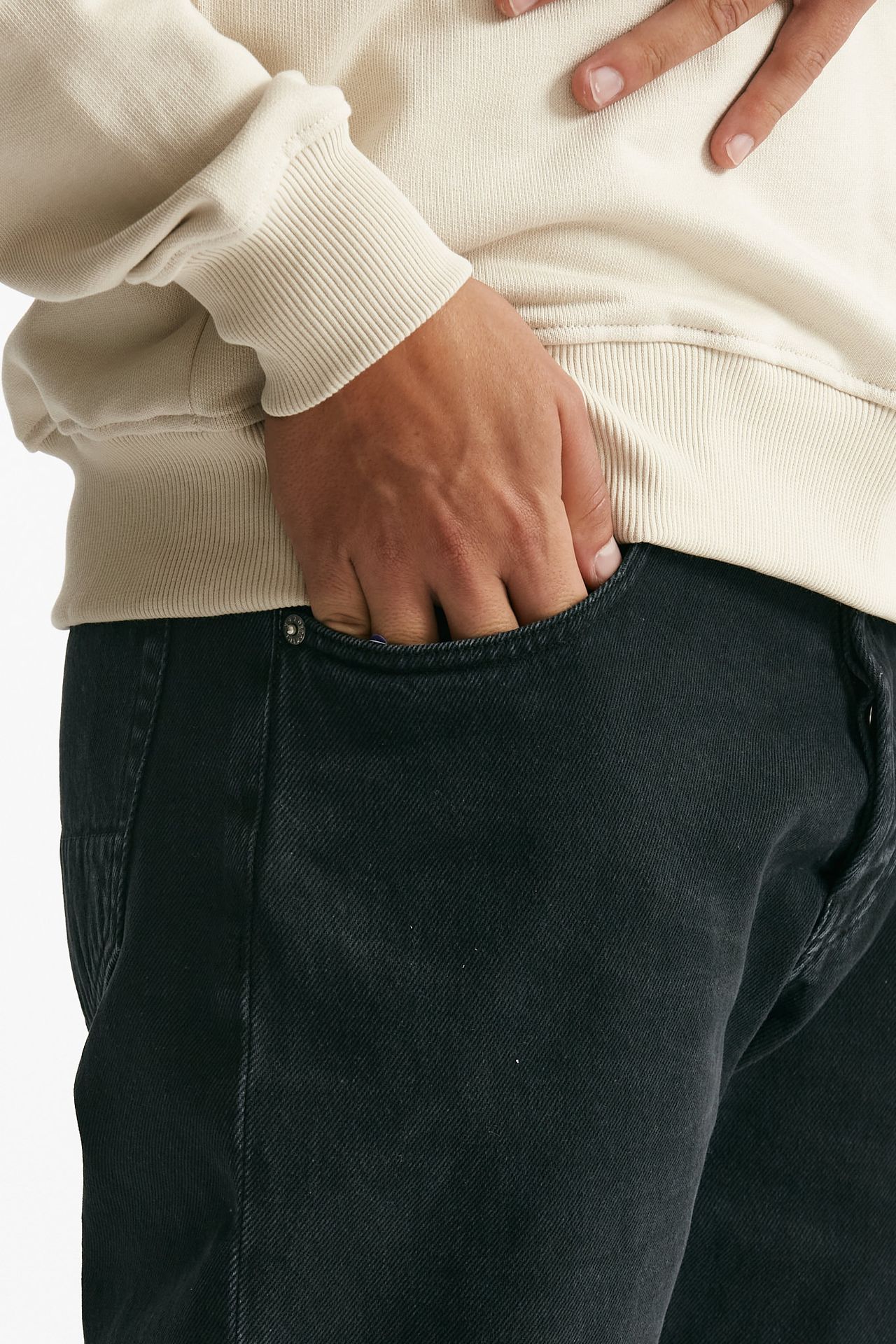 Jeans MUSSO in cotone “bull” nero uomo Department five - 6