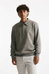 Felpa mezza zip in cotone grigio uomo Department five - 1