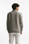 Felpa mezza zip in cotone grigio uomo Department five - 4