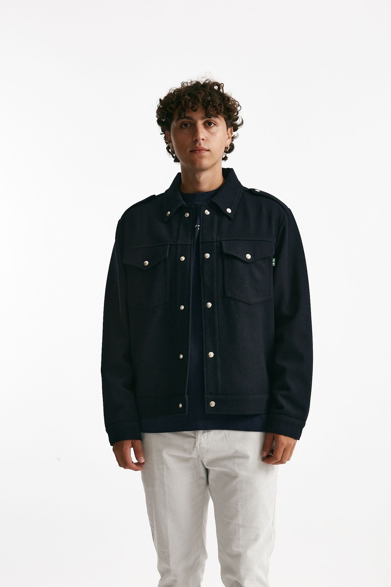 Giubbino in misto lana blu uomo Department five - 2