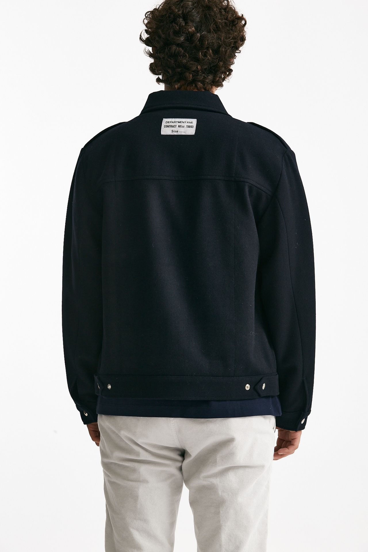 Giubbino in misto lana blu uomo Department five - 3