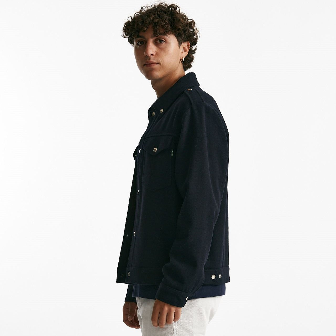 Giubbino in misto lana blu uomo Department five - 10