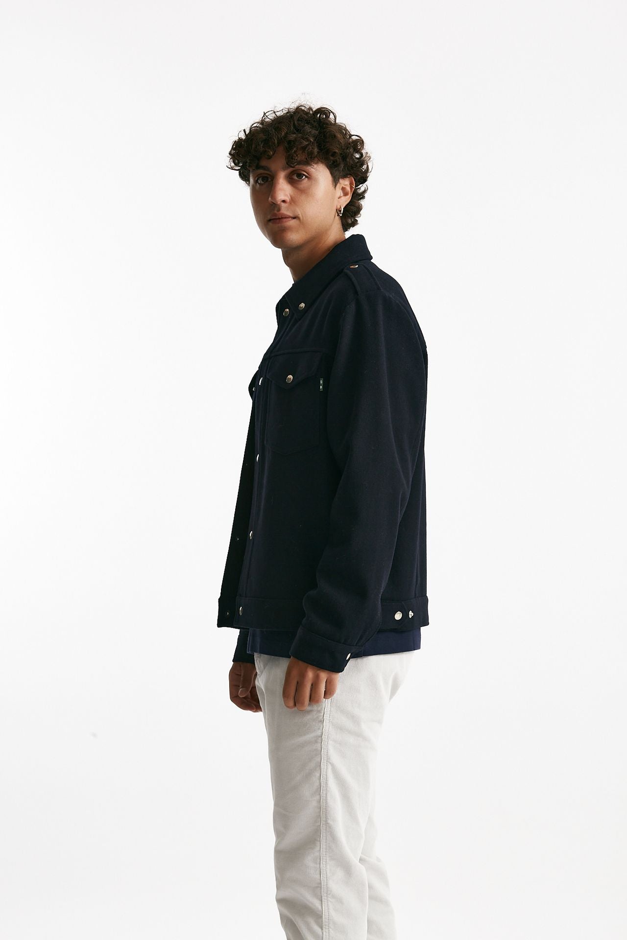 Giubbino in misto lana blu uomo Department five - 4