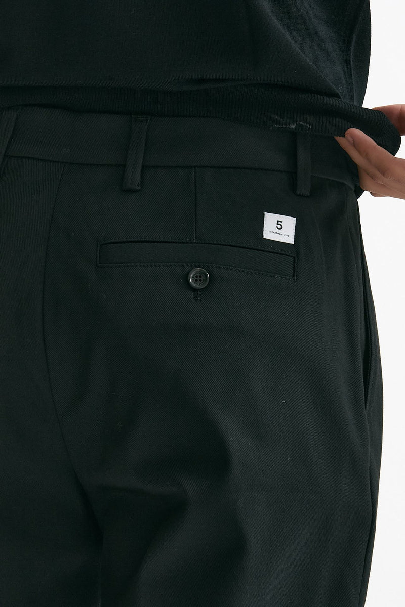 Pantalone GIN in cotone nylon stretch nero uomo Department five - 7