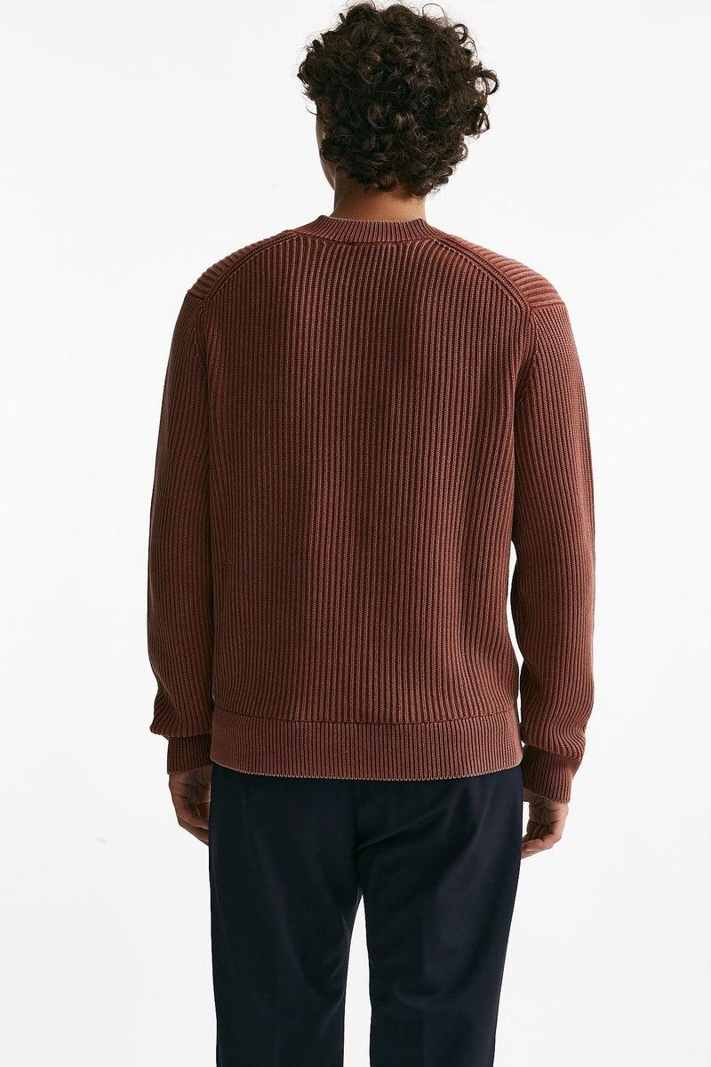 Maglia scollo a V corallo uomo Diana studio - 3