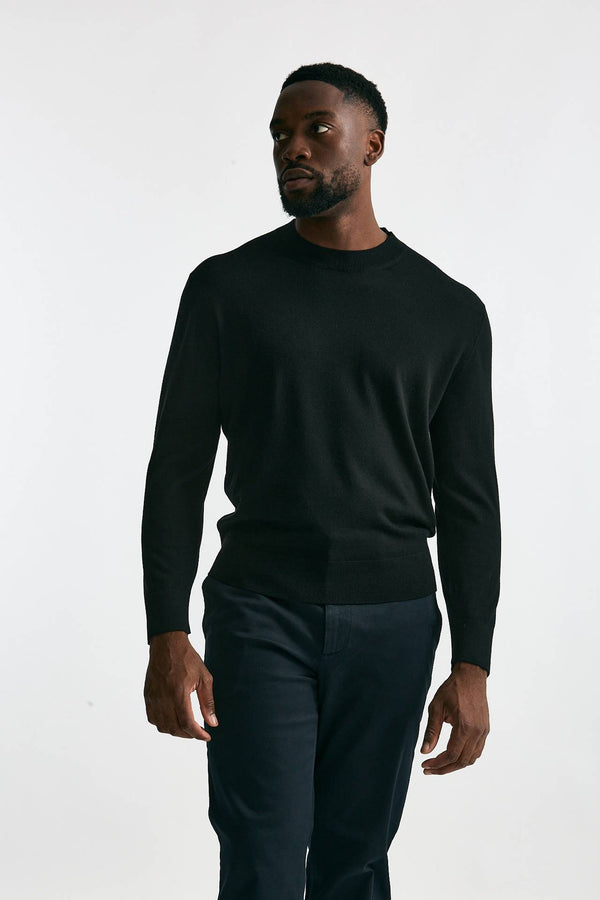 Maglia in lana e cashmere nero uomo Diana studio
