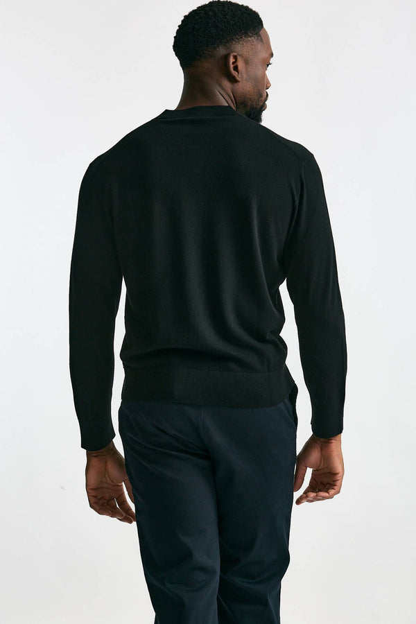 Maglia in lana e cashmere nero uomo Diana studio