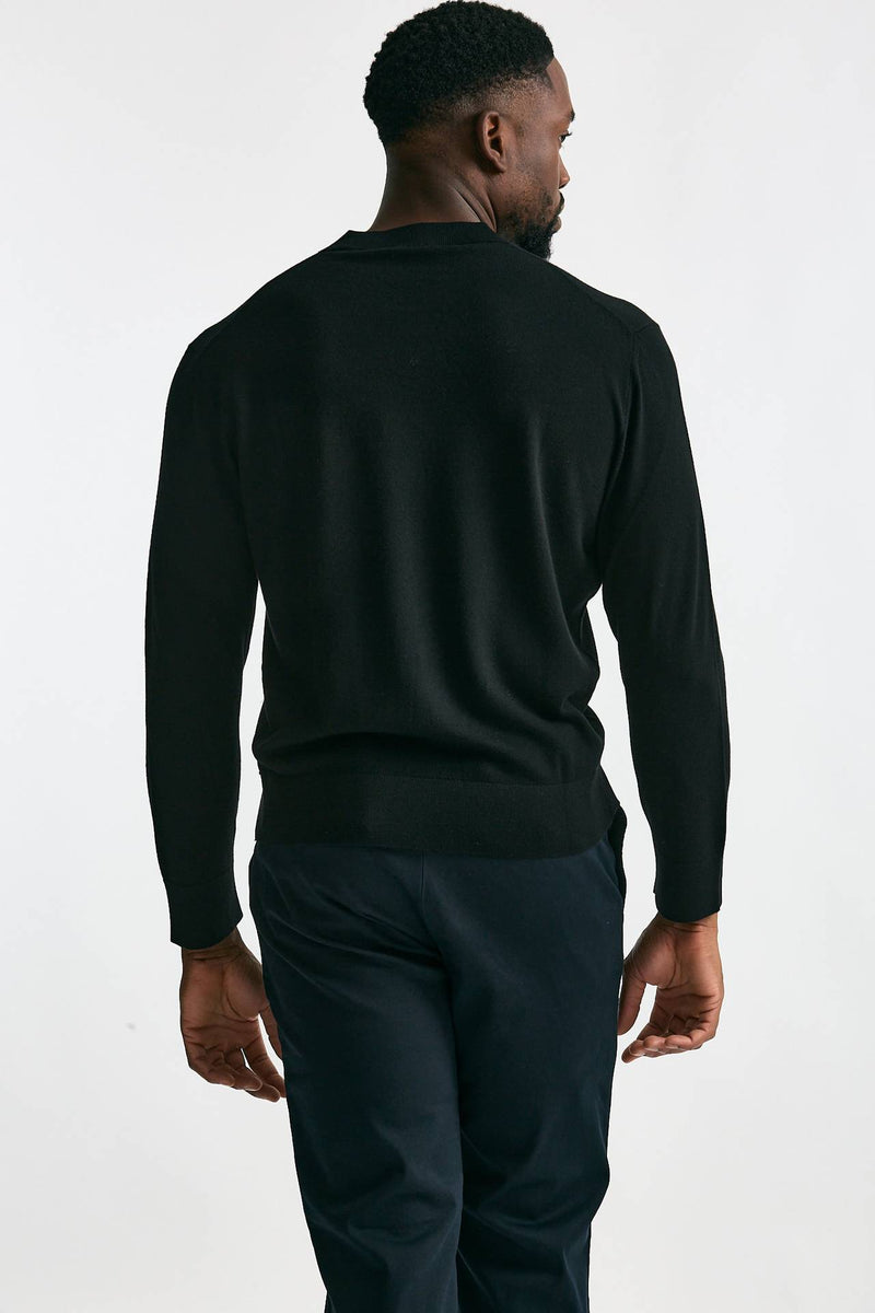 Maglia in lana e cashmere nero uomo Diana studio - 1